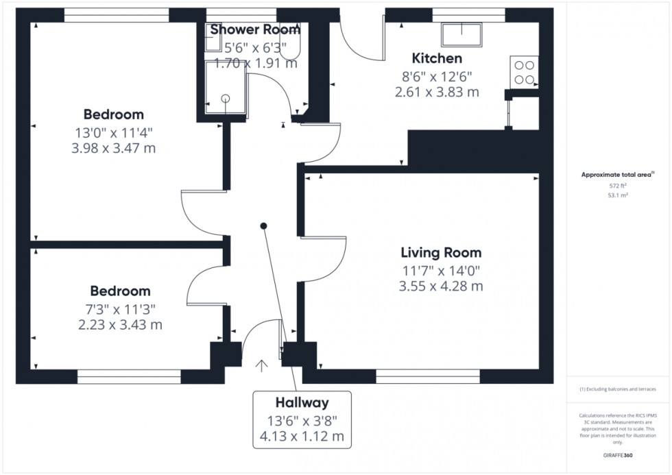 Floorplan for Queens Road, BRANDON