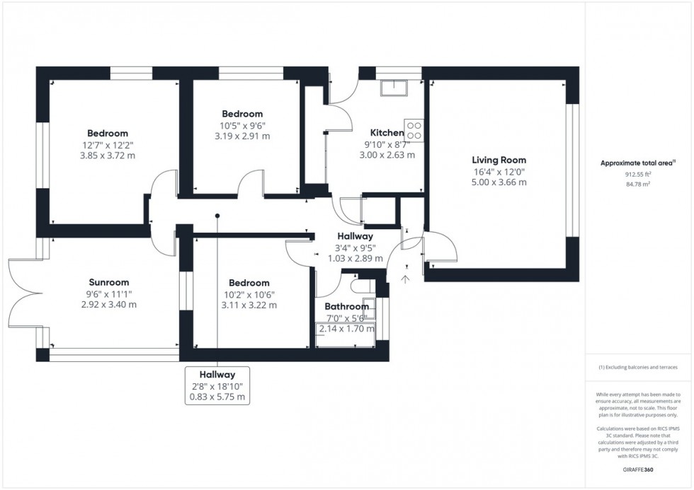 Floorplan for Cornfield Avenue, Lakenheath