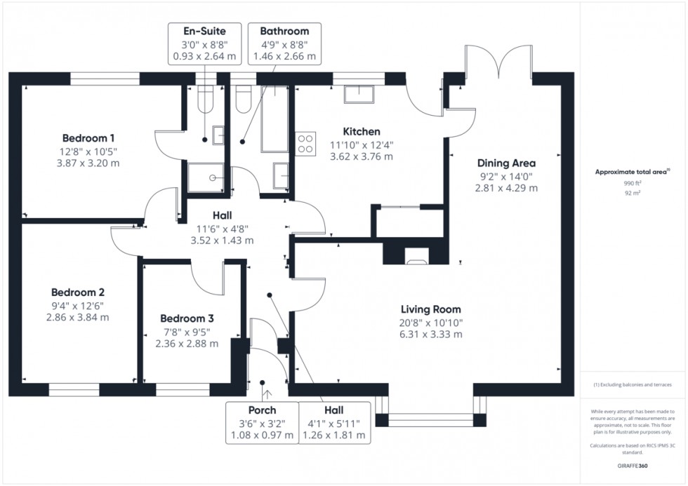 Floorplan for Vincent Close, Feltwell