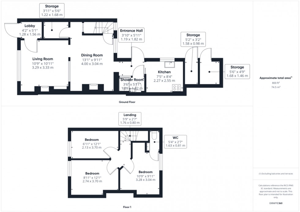 Floorplan for Roudham Junction, Bridgham