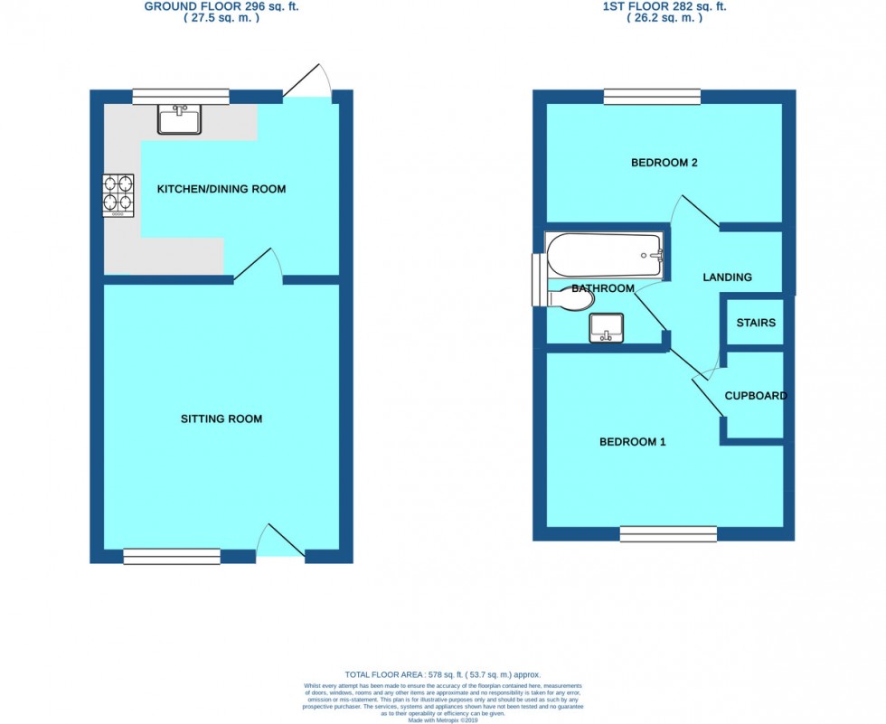 Floorplan for Sussex Road, Bury St Edmunds