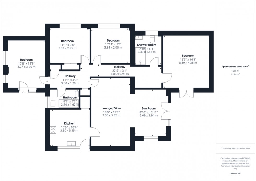 Floorplan for Caudle Avenue, Lakenheath